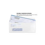#8 Double Window Security Check Envelopes, No.8 Double Window Bussiness Envelopes Designed for QuickBooks Checks - Computer Printed Checks - 3 5/8 X 8 11/16 (NOT for INVOICES) - 24 LB - 500 PACK