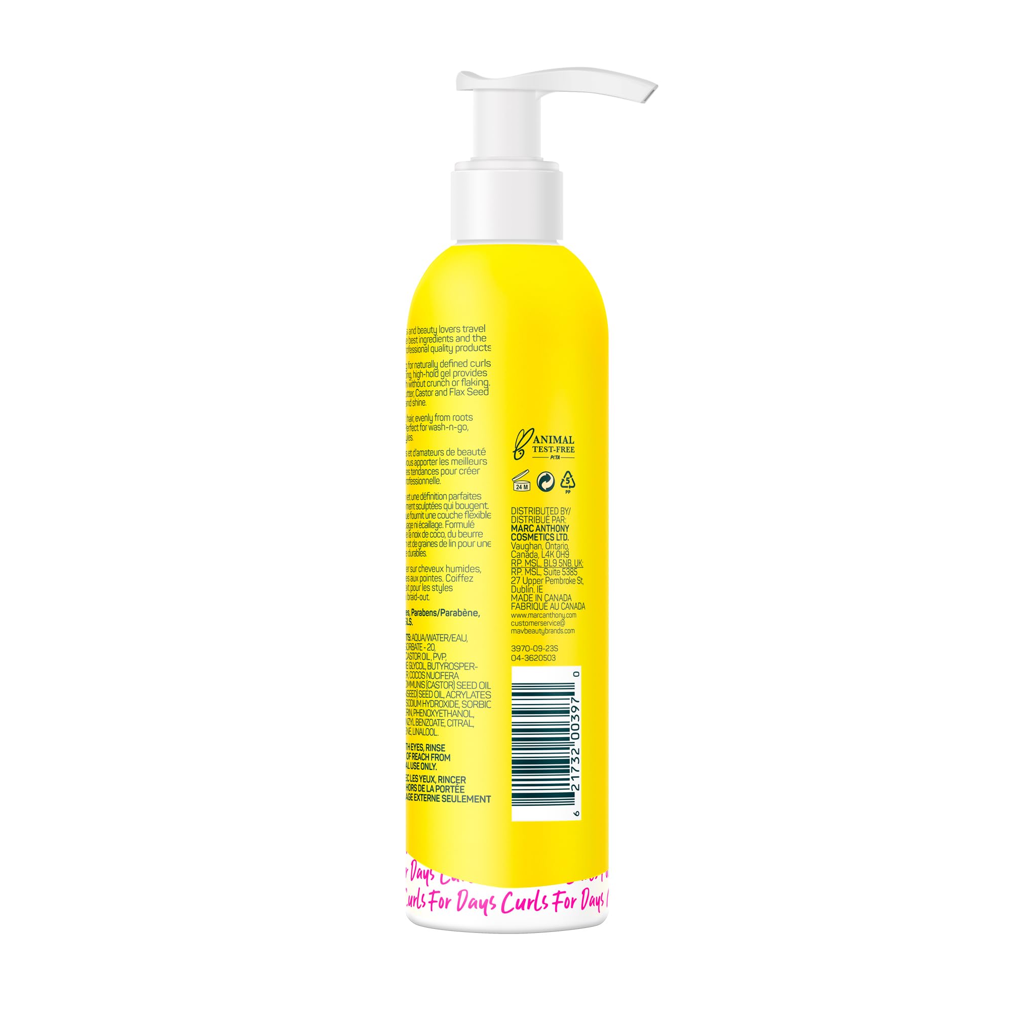 Marc Anthony Hair Styling Gel for Curly Hair,Strictly Curls-Long Lasting Strong Hold Curl Defining-Hair Gel for Medium&Coarse Curls-Added Shine&No Flaking-Hair Products Reduces Frizz,(Pack of 2)