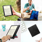 Buy now Fintie Origami Case for 7" Kindle Oasis (10th/9th Generation, 2019/2017 Release) - Slim Fit Stand Cover Support Hands Free Reading with Auto Wake Sleep, Denim Charcoal at indiglob india