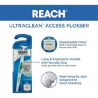 Buy now REACH Ultraclean Access Flosser + 8 Refill Dental Flosser Heads, Oral Care and Hygiene (Pack of 2) at indiglob india