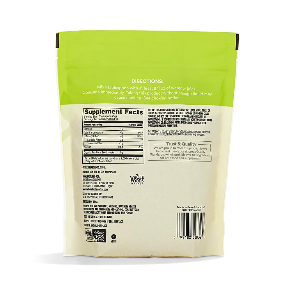 365 by Whole Foods Market, Psyllium Husk Organic, 12 Ounce