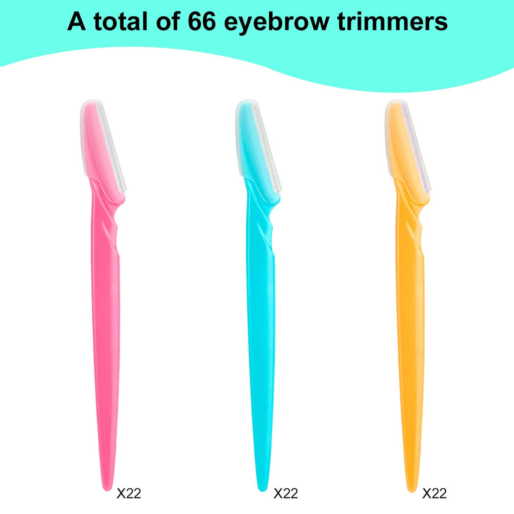 66 Eyebrow Razor and Face Razor for Women and Men, Eyebrow Hair Trimmer and Shaver with Protective Cover,Safe and Newbie Friendly | Eyebrow Hair Trimmer and Shaver with Protective Cover, Safe and Newbie Friendly
