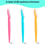 66 Eyebrow Razor and Face Razor for Women and Men, Eyebrow Hair Trimmer and Shaver with Protective Cover,Safe and Newbie Friendly | Eyebrow Hair Trimmer and Shaver with Protective Cover, Safe and Newbie Friendly
