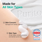 PURITO Panthenol 10% Cream for Sensitive Skin, 3.38 fl.oz | Skin Barrier Repair, Face Moisturizer, Blemish-Prone Care, Non-Comedogenic & Vegan, Korean Skincare