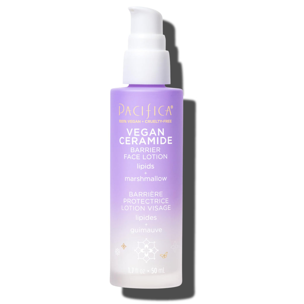 Pacifica Vegan Ceramide Barrier Repair Face Lotion, Hydrating, Lightweight Moisturizer, For Dry Skin, Dermatologist Tested, Safe for Sensitive Skin, Fragrance Free, 100% Vegan + Cruelty Free