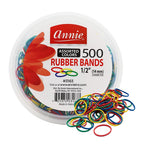 ANNIE 1000 Black Mini Rubber Bands – 1/2″ Durable Elastic Hair & Braiding Bands (Secure, Stretchy, Strong)