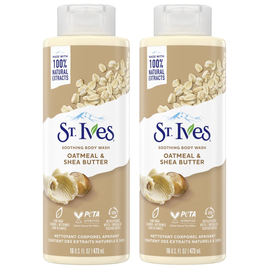 St. Ives Oatmeal & Shea Butter Body Wash | Moisturizing Body Wash for Sensitive and Dry Skin | 22 Fl. Oz.