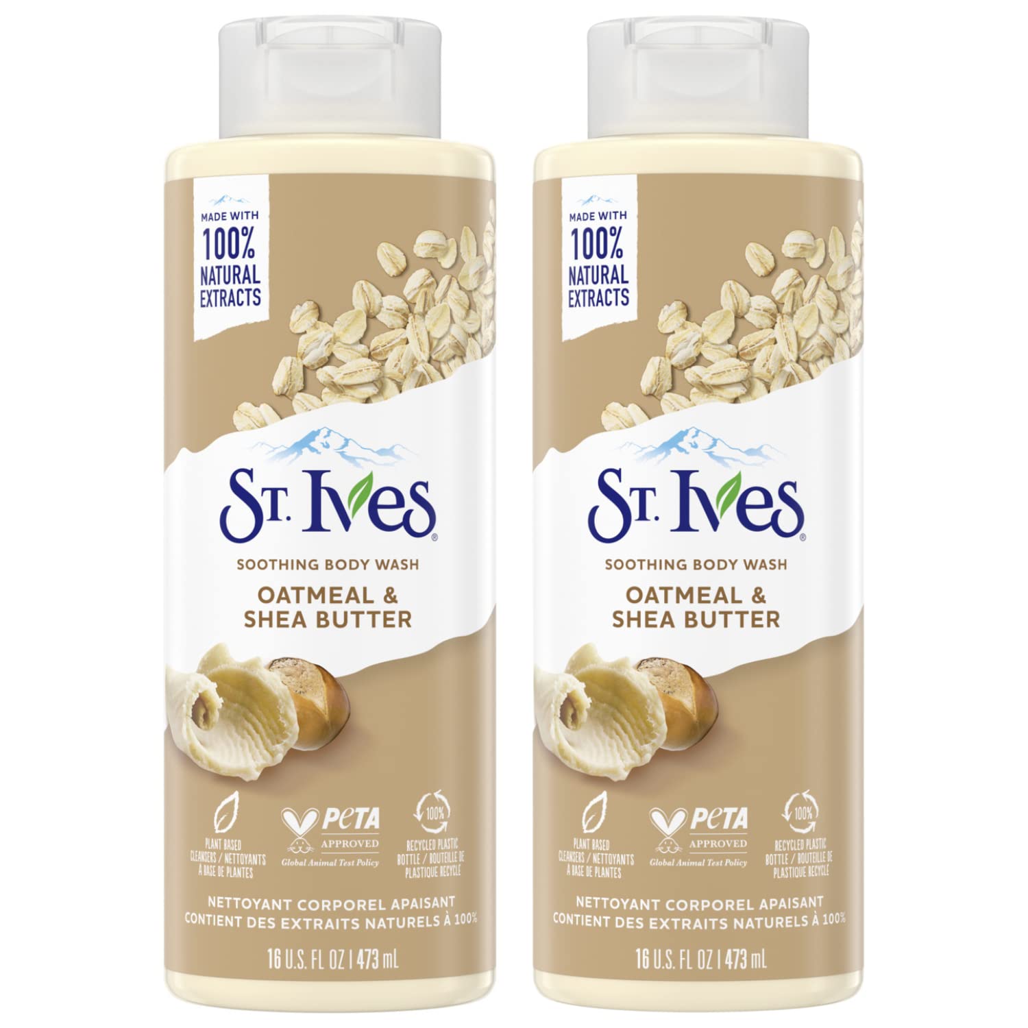 St. Ives Oatmeal & Shea Butter Body Wash | Moisturizing Body Wash for Sensitive and Dry Skin | 22 Fl. Oz.