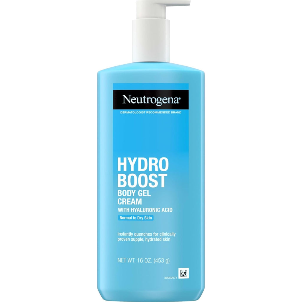 Neutrogena Hydro Boost Body Gel Cream, 16 oz | Hyaluronic Acid, Hydrating Body Lotion, Normal to Dry Skin, Lightweight