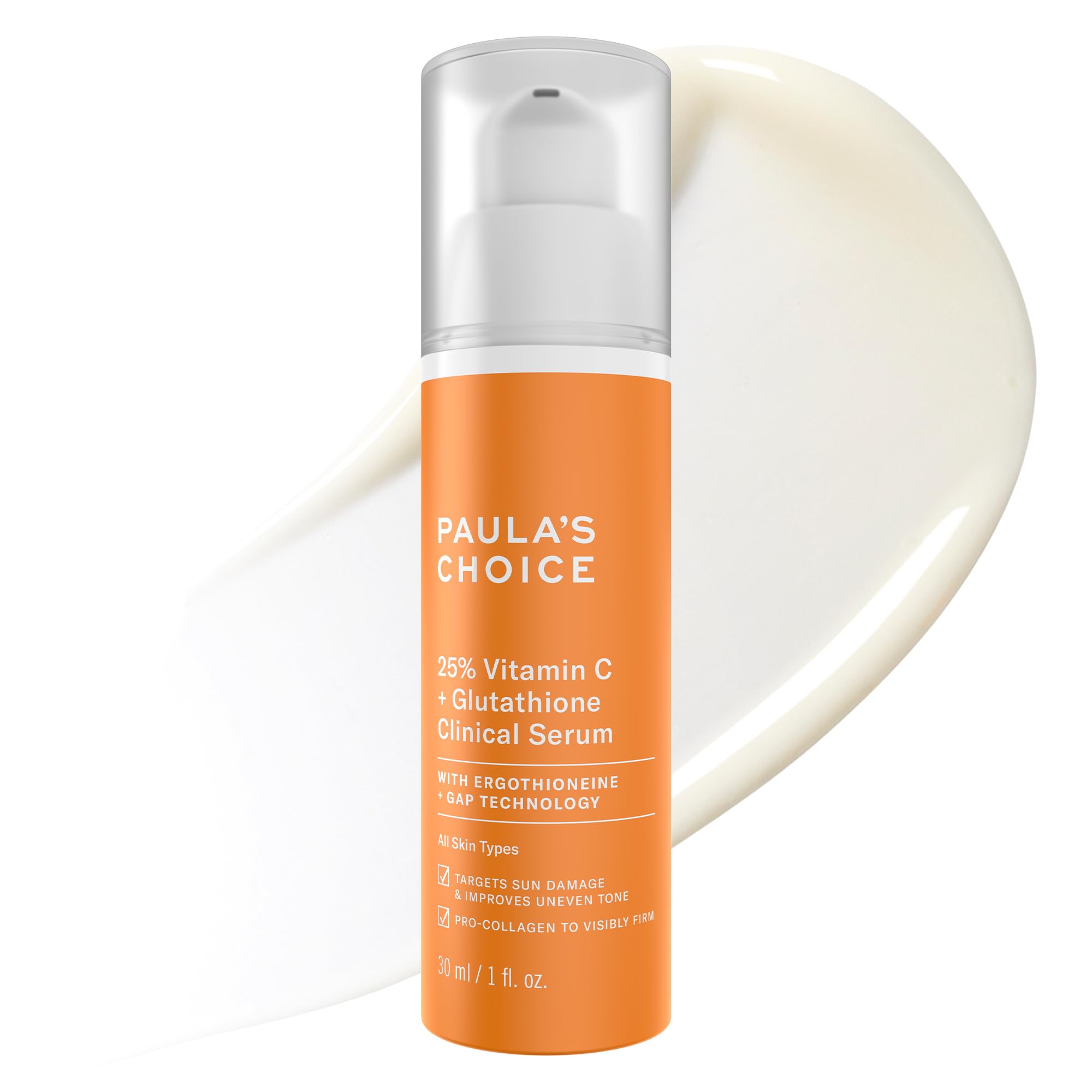 Buy now PaulaÆ’??s Choice 25% Vitamin C Serum with Glutathione & Antioxidants, Face Serum Improves Discoloration, Uneven Tone & Firms, All Skin Types, Fragrance-Free, 1oz at indiglob india