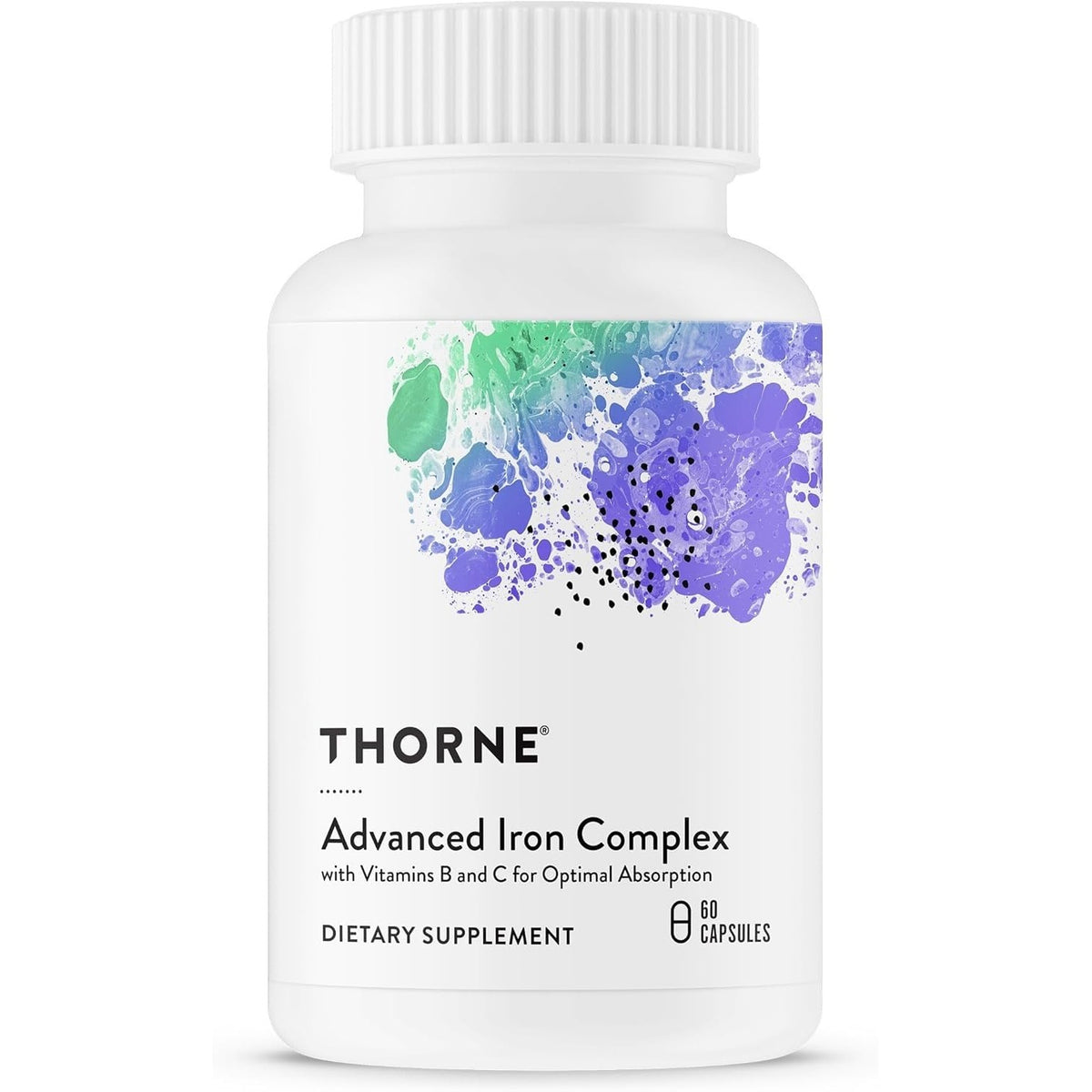 THORNE Advanced Iron Complex, Chelated Iron Supplement, 60 Capsules