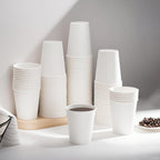 Paper Cups, 100 Pack 8 Oz Disposable Cups, Disposable Coffee Cups 8 Oz, Hot Cups Tea Cups Water Cups for Home Office Travel Party