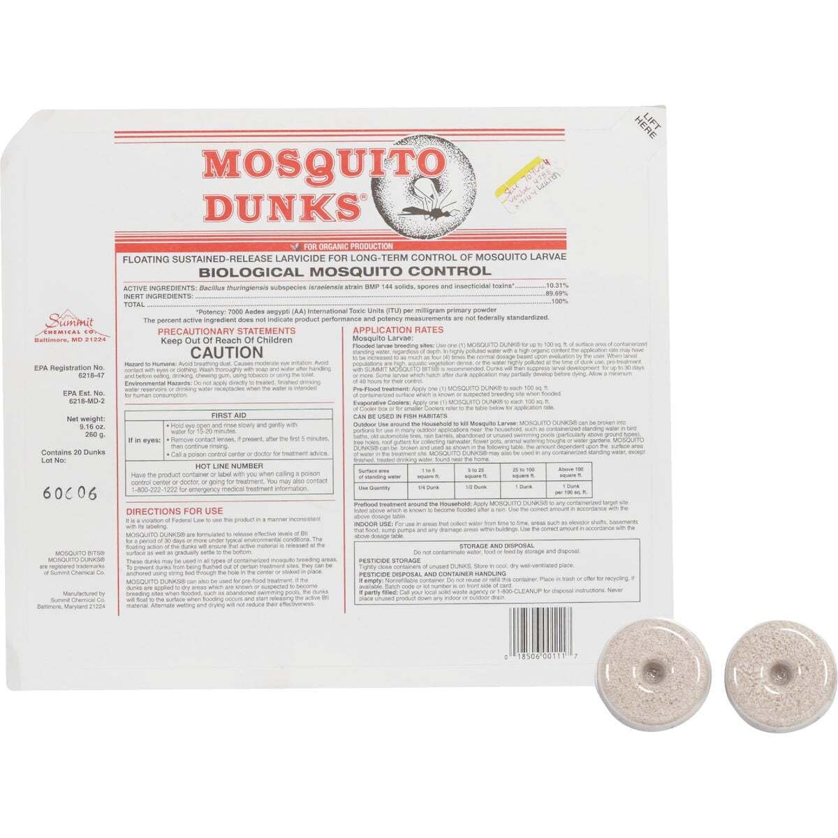 Summit Mosquito Dunk Tablet, 20 Count (Pack of 1)