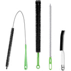 4pcs Flexible Cleaning Brush Set for Dryer Vents, Fridge Coils, HVAC Systems & Tight Spaces – Multi-Use Lint and Dust Remover with Crevice Brush and Detailing Tools