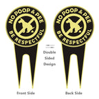 2 Pack No Dog Poop Signs for Yard - Double Sided Aluminum No Pooping Sign with Stake 11.8" x 5.9" - Be Respectful, No Dog Poop and Pee Stop Dogs from Pooping/Peeing On Your Lawn/Garden