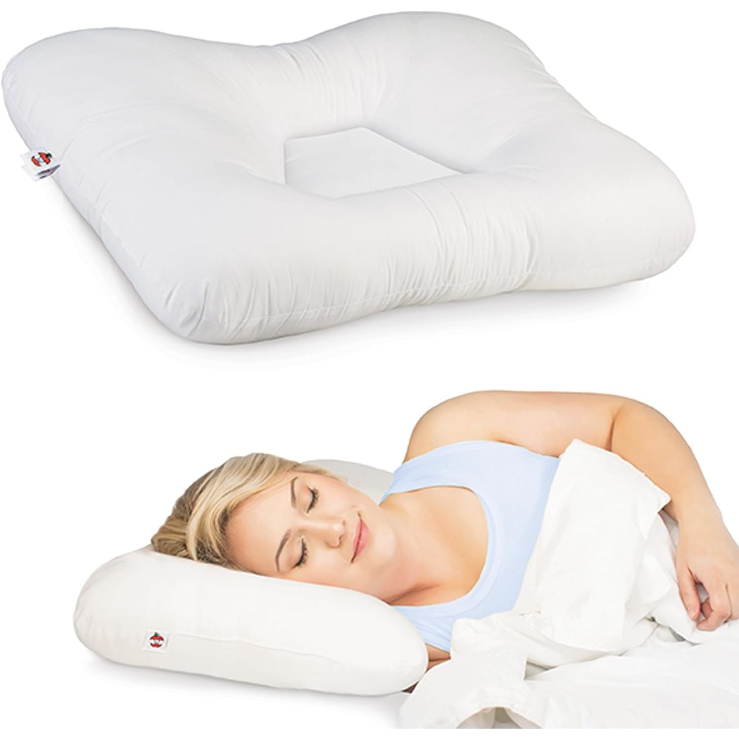 Buy now Core Products Tri-Core Cervical Support Pillow – Firm Orthopedic Neck Pillow for Pain Relief, Back and Side Sleepers – Ergonomic Contour Pillow – Assembled in USA, Petite Size Midsize White at indiglob india