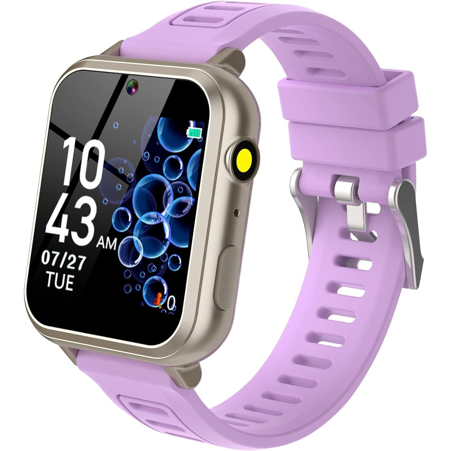 Buy now Phyulls Smart Watch for Kids, Smart Watch Toys with 39 Games Camera Video Recorder Music Alarm Calculator Calendar Flashlight Stopwatch Pedometer Gift Toys for 3-12 Years Old Boys and Girls (Black) silver purple at indiglob india