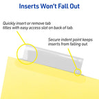 Avery® Paper Dividers, Insertable Big Tab™, 5-Tab, Clear, 1 Set