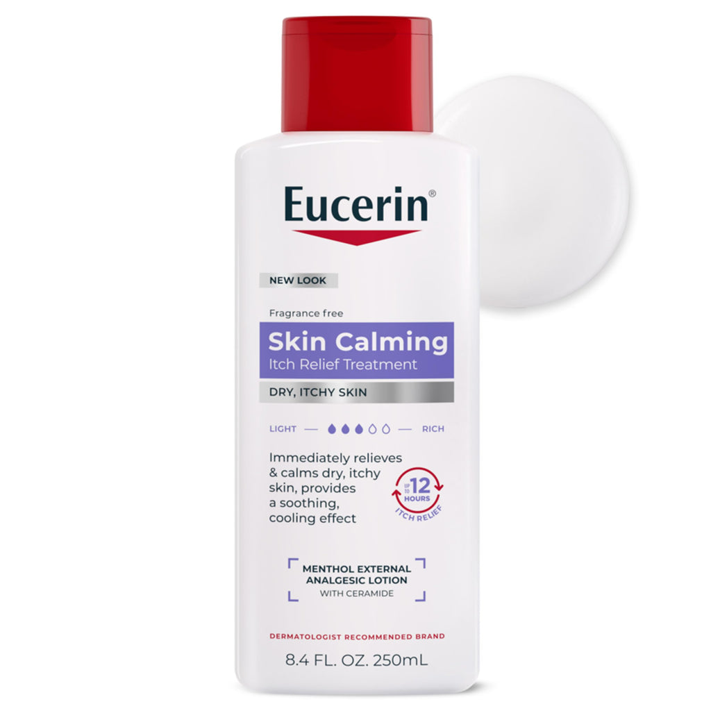 Eucerin Skin Calming Body Lotion with Natural Oatmeal, 16.9 FL OZ | Body Moisturizer for Dry, Itchy Skin with Natural Oatmeal and Glycerin, 24 Hours of Hydration, Paraben and Fragrance Free