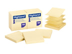 Highland Pop-up Notes, 3 in x 3 in, Yellow, 12 Pads/Pack