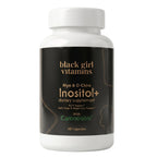 Black Girl Vitamins Inositol Supplement, 2000mg Myo + 50mg D-Chiro, Vegan Capsules to Support Hormone Balance, Healthy Ovarian & Menstrual Wellness, 60 Count