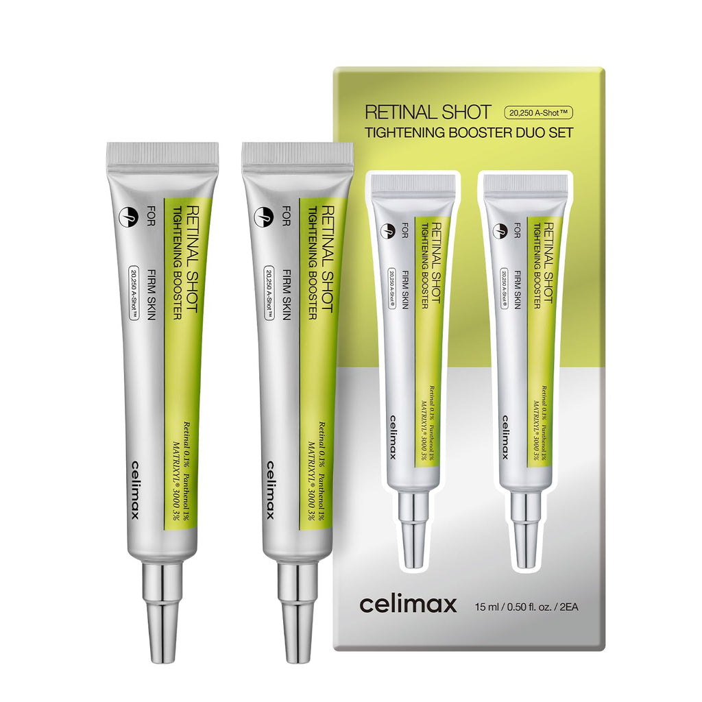 celimax The Vita A Retinal Shot Tightening Booster (0.51 fl.oz) | 0.1% Retinal, 3% Matryxyl, High-Strength Retinoid, Anti Aging, Pore Minimizer, Fine Lines, Skin Firming, Korean Skin Care