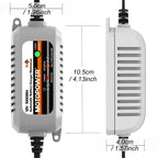 Buy now MOTOPOWER MP00205B 12V 1000mA Automatic Battery Charger, Battery Maintainer, Trickle Charger, and Battery Desulfator with Timer Protection - Grey at indiglob india