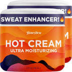 Hot Cream Sweat Enhancer - Premium Body Sculpting Sweat Cream with Invigorating Botanical Extracts - Extra Strength Cellulite Cream for Thighs Belly and Bum with Firming Body Oils (12 Fl Oz)