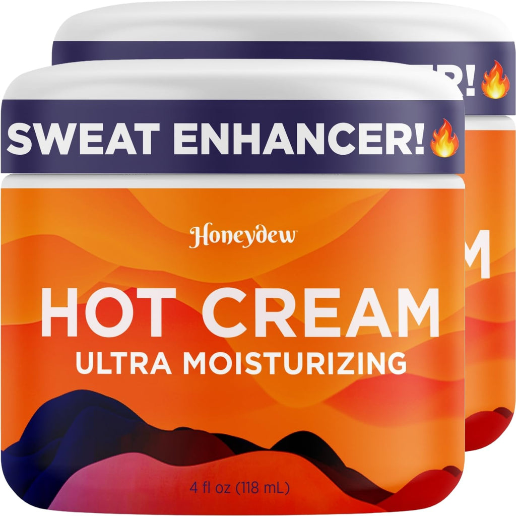 Hot Cream Sweat Enhancer - Premium Body Sculpting Sweat Cream with Invigorating Botanical Extracts - Extra Strength Cellulite Cream for Thighs Belly and Bum with Firming Body Oils (12 Fl Oz)