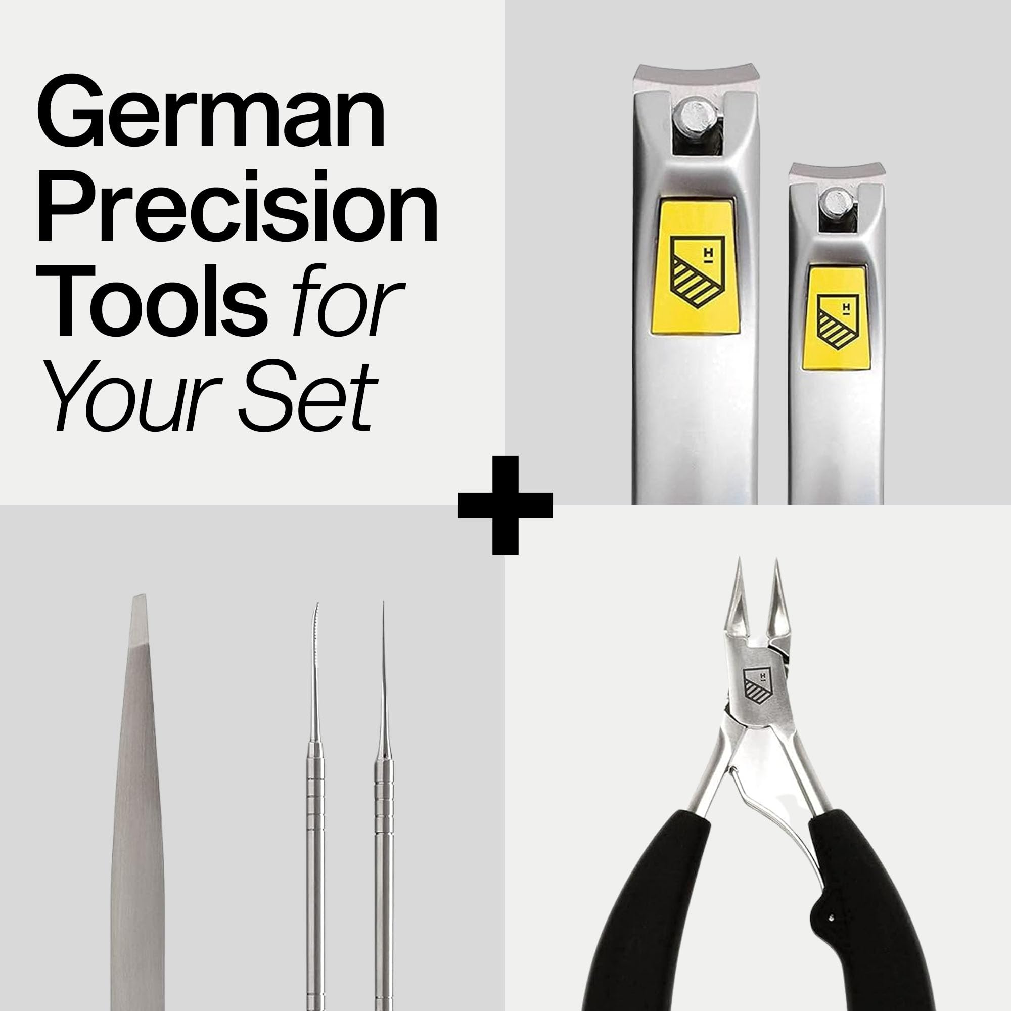 Ultra Sharp Nail Clippers Set for Men & Women - 2 Pack Professional Stainless Steel Toe Nail Clippers with Built-in File & Travel Case - Heavy Duty Fingernail Clippers Kit for Thick Nails for Seniors