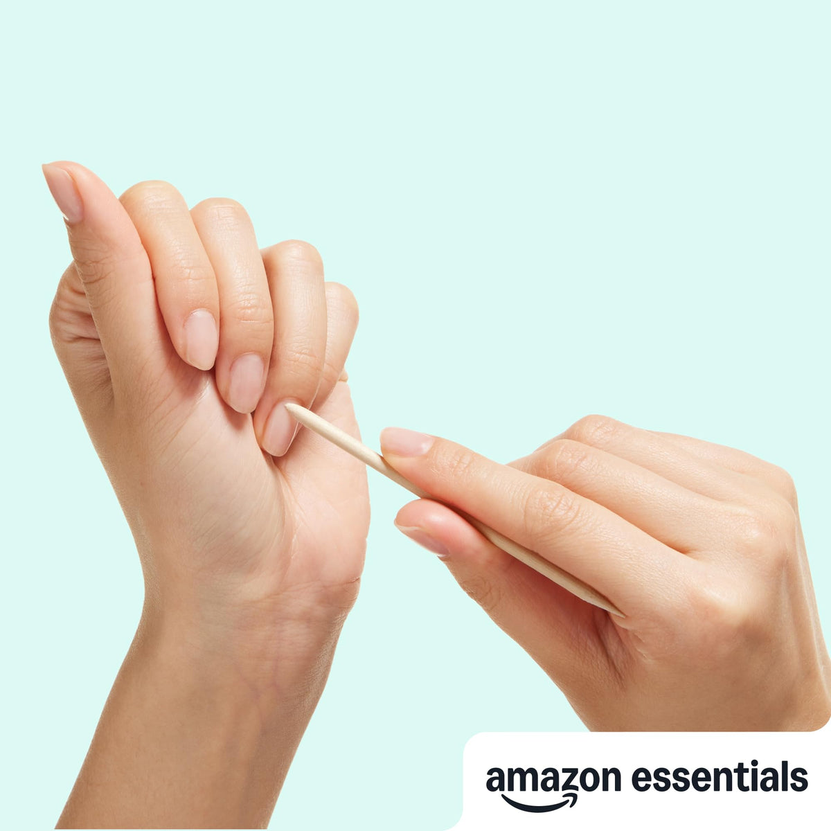 Amazon Essentials Manicure Sticks, Medium Length, 100 Count, Orange, Solid (Previously Amazon Basics)
