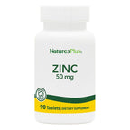 NaturesPlus Zinc - 50 mg, 90 Tablets - Supports Immune Health & Overall Well-Being - High-Potency Amino Acid Chelate Form - Gluten Free, Vegetarian - 90 Servings