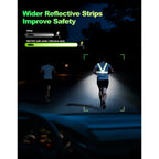 ISEYOU Running Lights for Runners, 500 Lumens Running Light with 45° Adjustable Tilt, 360° Reflective Vest & IPX4 Waterproof Rechargeable Light Up Gear for Night Walking/Cycling/Jogging/Hiking