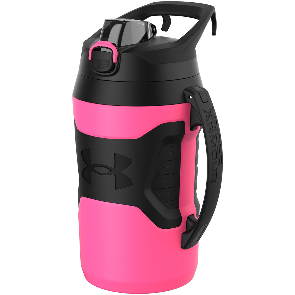 Buy now Under Armour Half Gallon Water Bottle Insulated, 64oz Insulated Water Bottle with Handle, Fence Hook, Leak Resistant, for Baseball, Football & More, Academy/Black at indiglob india