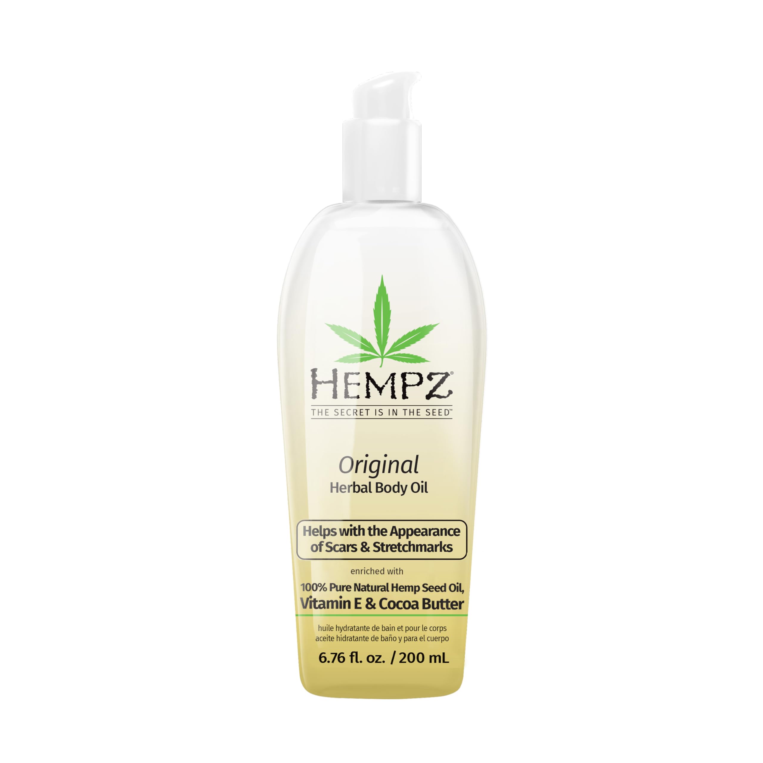 Hempz Sweet Pineapple & Honey Melon Multi-Purpose Body Oil - 6.76 Fl Oz | Pineapple & Honey Melon Extracts, Hemp Seed Oil for Dry Skin, Coconut Oil, Multi-Purpose for Bath, Skin & Shaving