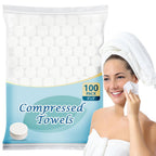 AIDEA Compressed Towels, Portable Face Towels Disposable 100pcs