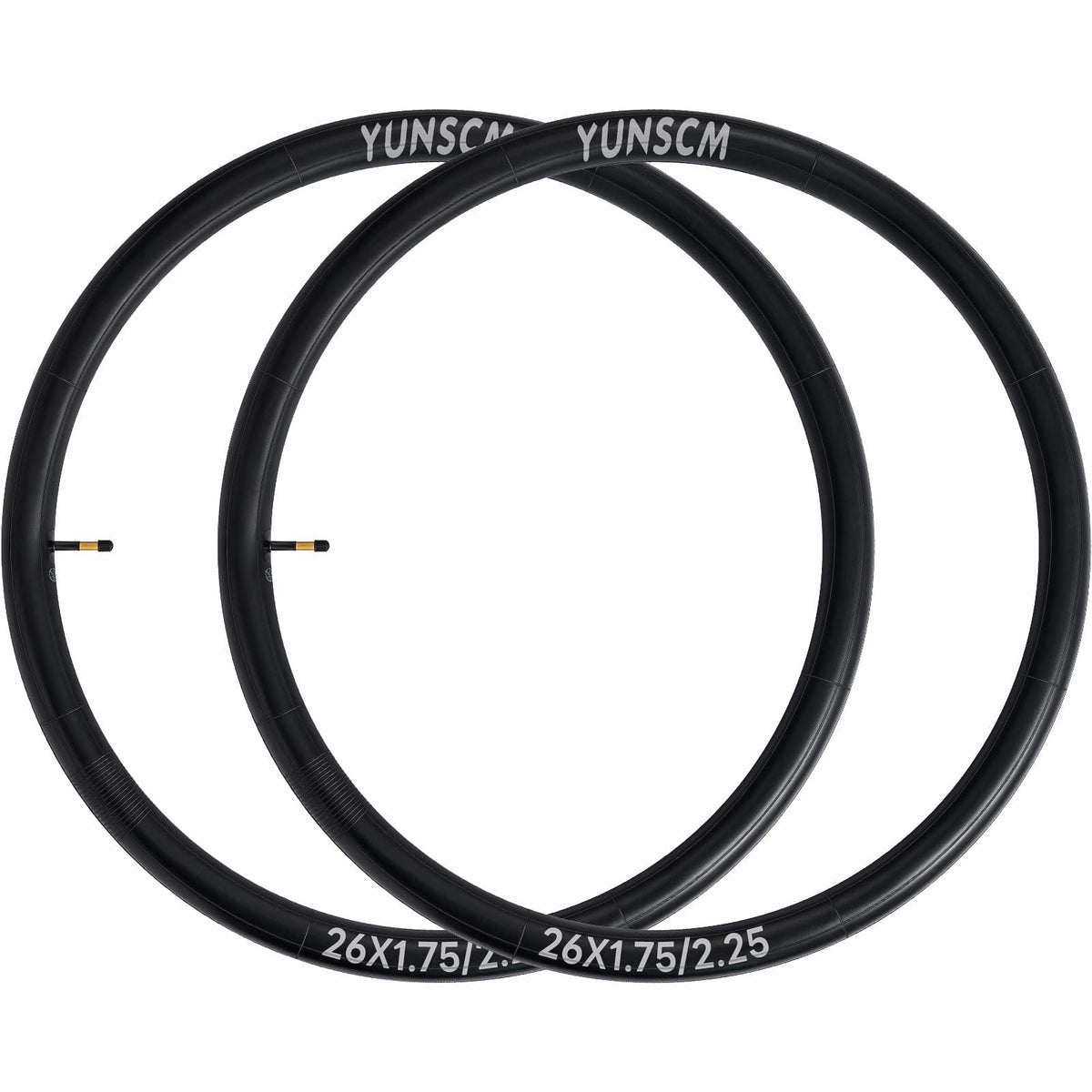 26" Heavy Duty Bike Tubes 26x1.75/1.95/2.0/2.10/2.125/2.25 (45/57-559) 26 Bicycle Tubes Premium Butyl Rubber Compatible with Road,Gravel,Mountain Bike Tire Tubes Schrader Valve AV48mm 2-PCS