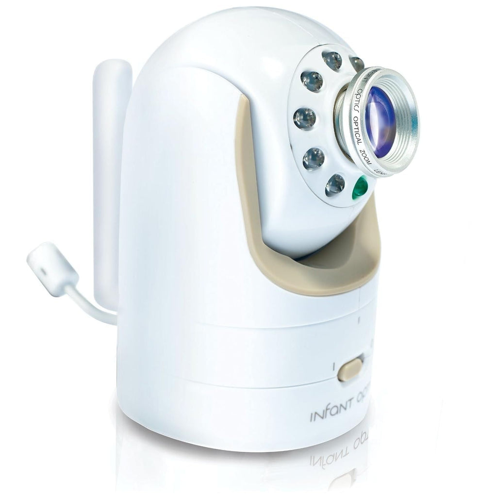 Buy now Infant Optics DXR-8 480p Video Baby Monitor, Non-WiFi Hack-Proof FHSS Connection, Interchangeable Lenses, Pan Tilt Zoom, LED Sound Bar, Night Vision, and Two-way Talk, low battery at indiglob india