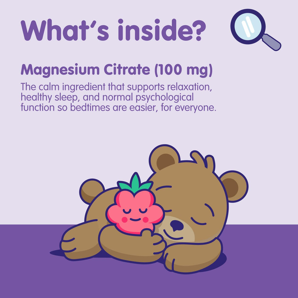 Dr. Moritz Calm Kids Magnesium Gummies, No Sugar Magnesium Kids Supplement | Kids' magnesium gummies that promote calm before bedtime, encourage restful sleep, and boost energy - 2 - Pack (60 Count)