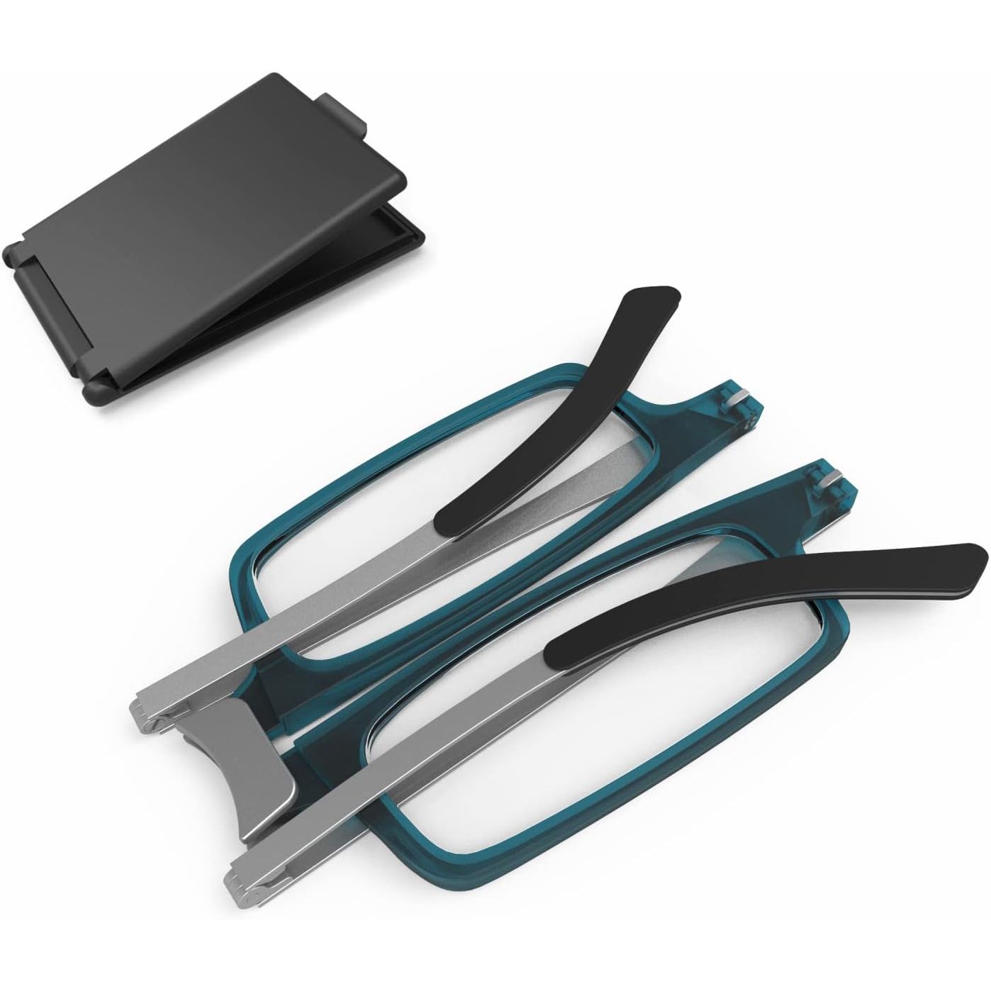 Buy now Case Upgrade-Ultra-light and Thin Foldable Reading Glasses Folding Readers for Men Women Compact Portable Rectangle Eyewear Case (Black, 2.0) Teal 1.0 x at indiglob india