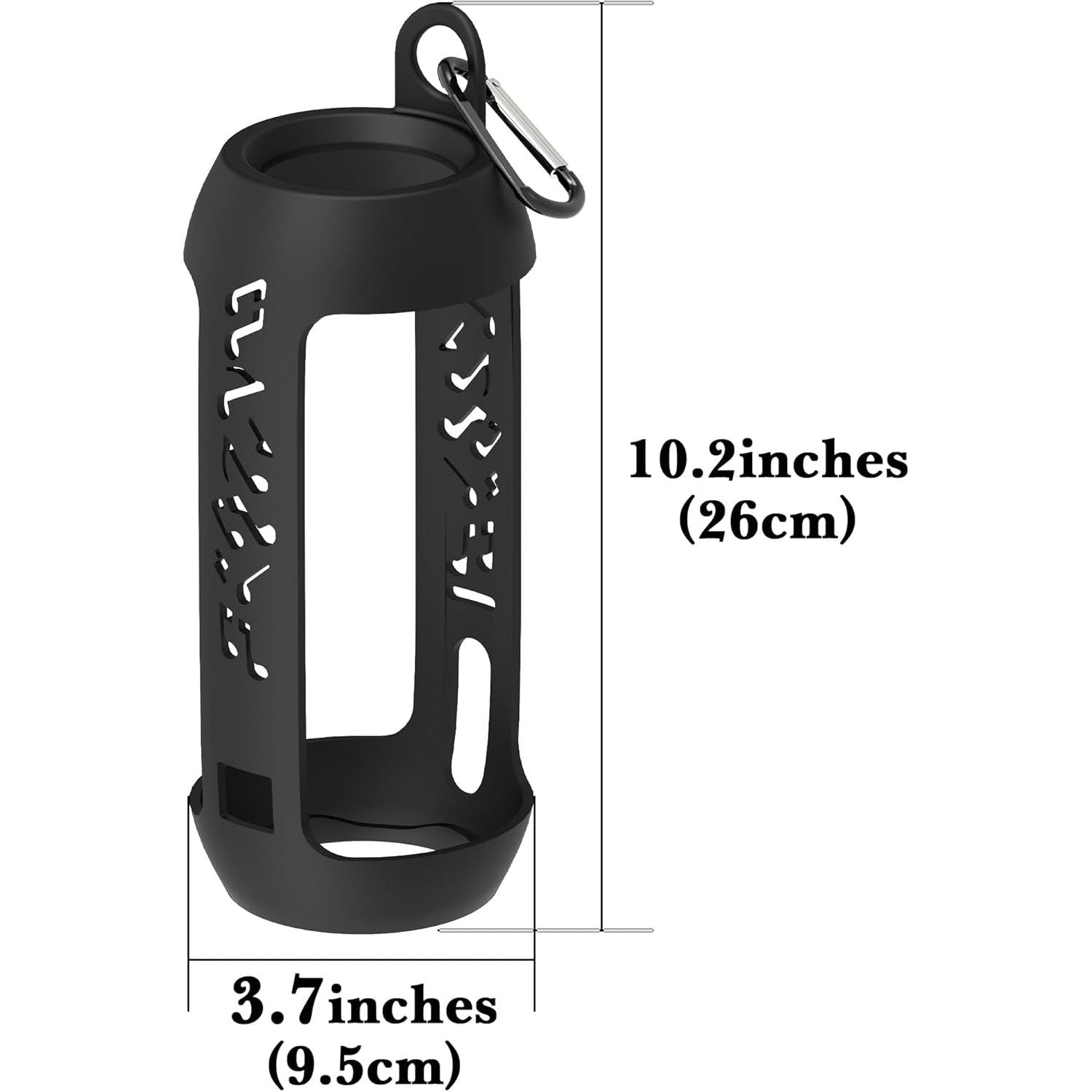 Buy now Linkidea Silicone Speaker Case Cover Compatible with JBL Pulse 3 Wireless IPX7 Waterproof Speaker, Protective Soft Skin Sleeve Travel Carrying Pouch with Keychain Hook (Black) at indiglob india