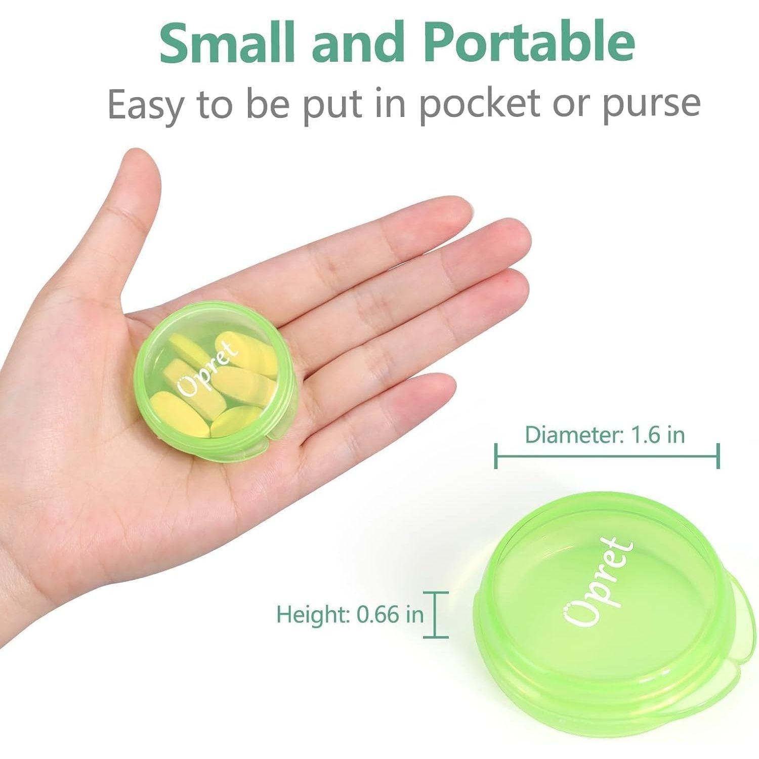Buy now Opret Small Pill Box (3 Pcs), Cute Pill Case Portable for Pocket Purse Briefcase Travel Pills Box Medicine Storage Container Earplug Case at indiglob india