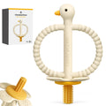ChooKaChoo 2-in-1 Baby Teething Toys & Training Toothbrush, Silicone Teether for Babies 3-12 Months, Double Ring Easy-Grip Design, Multi-Texture Gum Massage, BPA Free Food-Grade Silicone