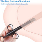Lube Applicator Injectors with 10ml Precise Scales, 6.5” Long, Anal Shooter with Air-Proof Silicone Cap, Lubricant Applicator for Men, Women & Couples