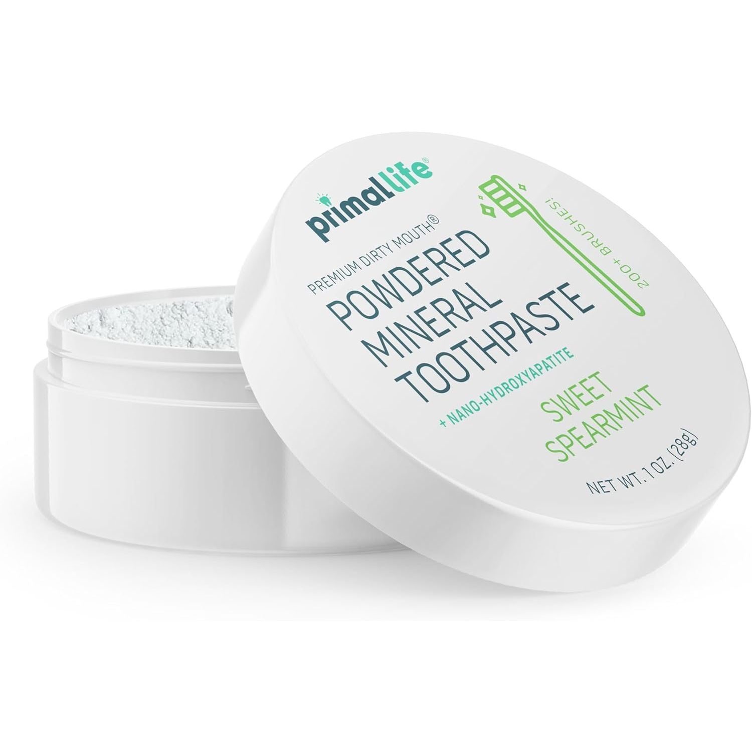 Buy now Primal Life Organics - Dirty Mouth Toothpowder, Tooth Cleaning Powder, Flavored Essential Oils with Natural Kaolin & Bentonite Clay, Good for 200+ Brushings, Paleo, Organic, Vegan (Peppermint, 1 oz) 1 Ounce (Pack of 1) Sweet Spearmint at indiglob india