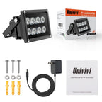 Buy now Univivi IR Illuminator 90 Degree Wide Angle 8-LEDs IR Infrared Light 850nm Infrared Illuminator for Night Vision IP67 Waterproof Outdoor for Security Cameras at indiglob india
