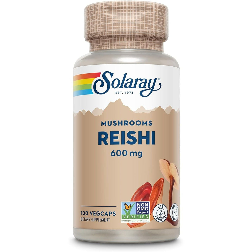 Buy now SOLARAY Reishi Mushroom 600mg - Reishi Mushroom Capsules for Immune Support - Vegan, Lab Verified - 60-Day Money-Back Guarantee - 100 Servings, 100 VegCaps at indiglob india