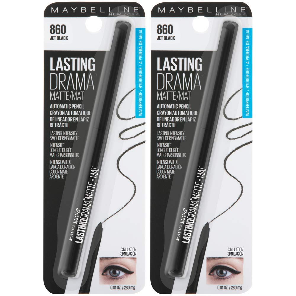 Buy now Maybelline Eyestudio Lasting Drama Waterproof Matte Gel Pencil Brown Eyeliner Makeup, Glazed Toffee, 1 Count 2 Count (Pack of 1) JET BLACK at indiglob india