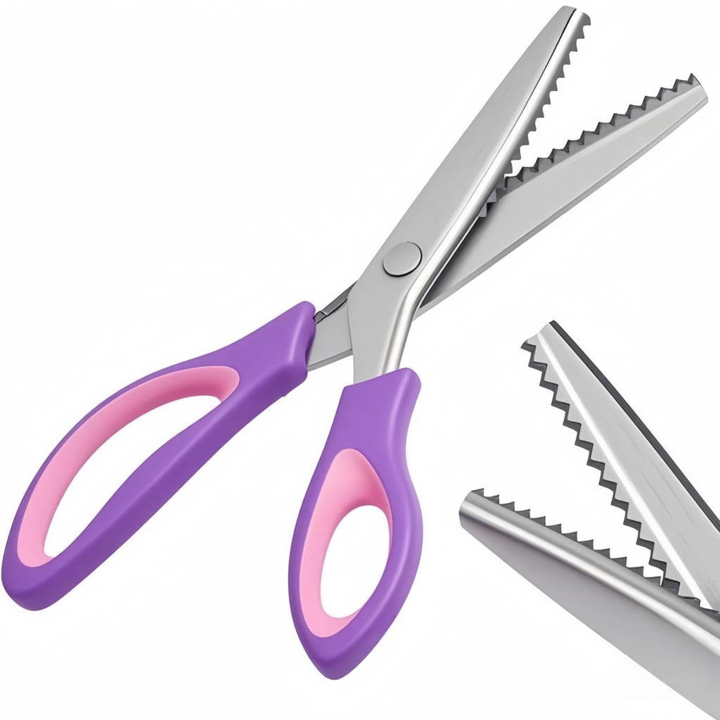 Pinking Shears for Fabric, 5mm Zig Zag Scissors for Sewing and Crafts