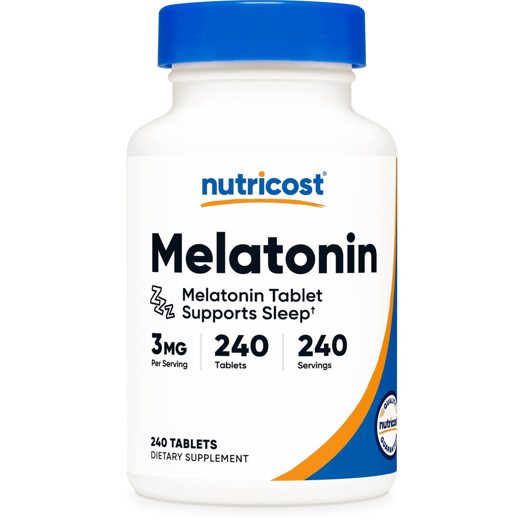 Nutricost Melatonin (3mg) 240 Tablets, GMO-Free & Gluten-Free